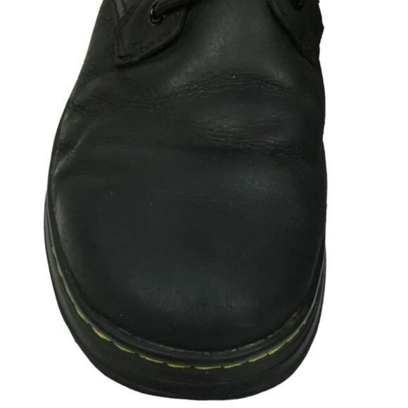 Dr. Martens AirWair Black Leather Combat Boots Lace-Up Size 9 Mens Durable Sole - Picture 8 of 14